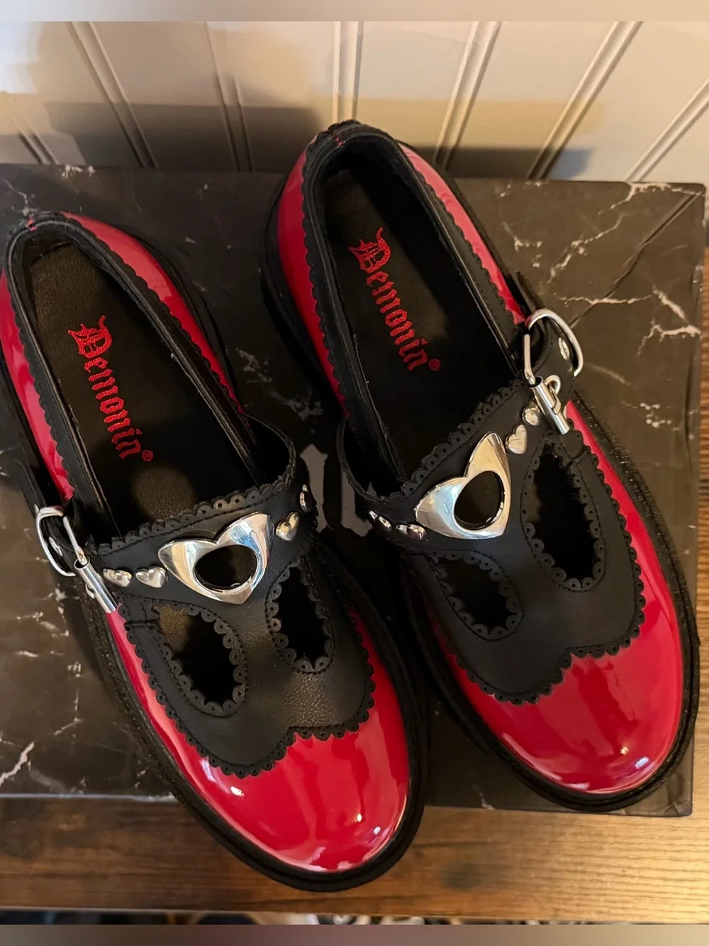 Demonia heart studded
